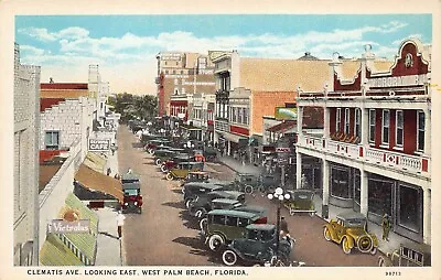 West Palm Beach FL Florida Downtown 1920s Victrola Advertising Vtg Postcard P3 • $24.80