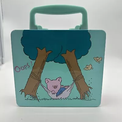 Vintage Sanrio Pig Zashikibuta Rare 1992 Metal Tin Box Trinket Holder READ • $70