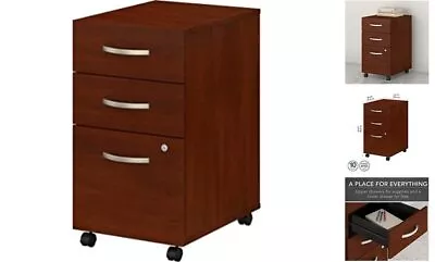 Bush Furniture BSH24463235 Studio C 3-Drawer Mobile File Cabinet Hansen Cherry • $483.02