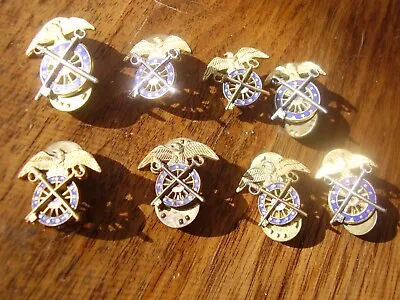 8 Vintage US Army Quartermaster Insignia Eagle Crossed Sword Key Military Pin • $69.95