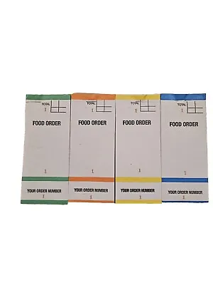 10 X Food Order Pads Numbered 1-100 Coloured Bar Restaurant Takeaway Waiter Pads • £8.90