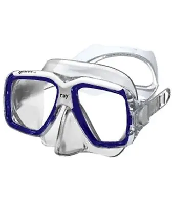 Mares Ray Mask For Scuba Diving Snorkeling Blue/Clear/White Dive Silicone Skirt • $24.98
