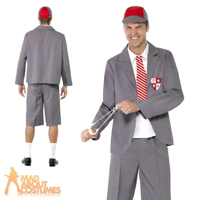 £29.49 • Buy Mens School Boy Fancy Dress Costume Uniform Nerd Angus Geek Chest 38 - 44