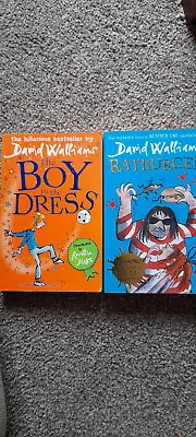 2 X Paper Back Books By David Walliams Ratburger & The Boy In The Dress • £4