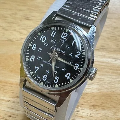 VTG Endura Astro-Pilot Manual Wind Watch Unisex Silver Stretch Swiss Mechanical • $269.99