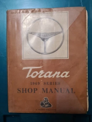 $120 • Buy Torana 1969 Series Shop Manual General Motors Australia Car Gmh