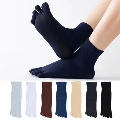 3/5Pairs Toe Socks For Men Women Five Finger Socks Cotton Ankle Sock Sport Socks • £4.08