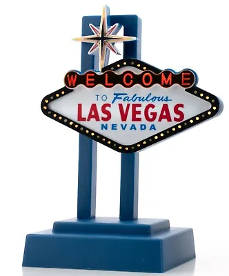 AWESOME Welcome To Fabulous Las Vegas Flashing Light Up Sign 12in 2003 Bogar Ent • $89