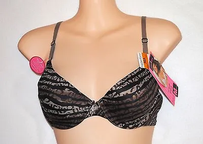 MAIDENFORM Underwire FAB FIT T-Shirt BRA  34C  Brown Animal Print 7959 NWT K462 • $12.50