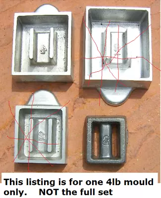 4lb Weight Mould. Make Your Own Diving Weights Using This Quality Mould • £54