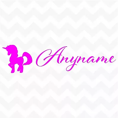 Unicorn Personalised Custom Name Decal Child Nursery Wall Door Device Bedroom • $10.99