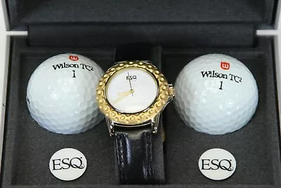 Movado ESQ Women Golf Quartz Watch Wilson TC 1 Balls Tee Ball Holder • $169.99