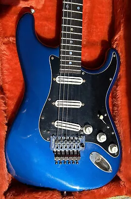 ESP Super Strat ?Dimarzio Floyd Rose Blue Paint Early Custom Vintage 80s Guitar • $950