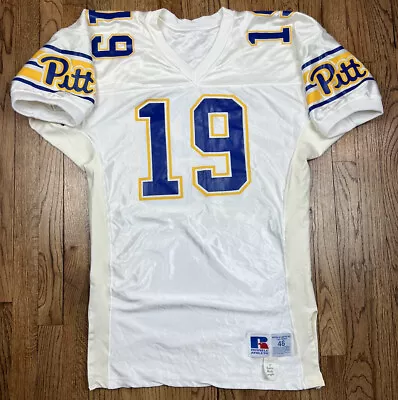 Vintage Pitt Panthers Authentic Game Worn Football Russell Athletic Jersey Sz 46 • $270