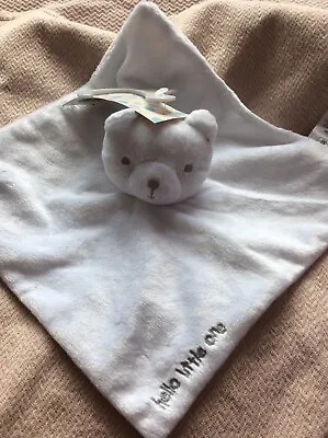 Gorgeous New White Teddy Baby Comforter Blankie F&f  • £12.99