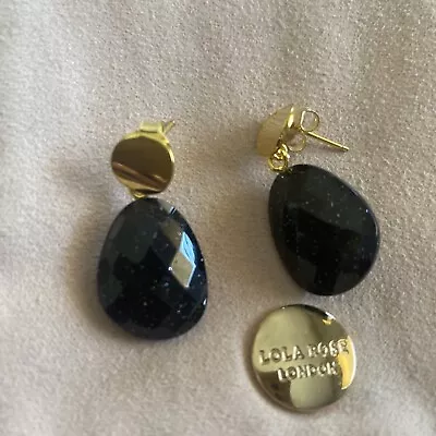 Lola Rose Nikki & Me Earrings Black Sandstone- New • £40