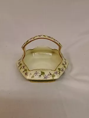 Antique T&V Limoges Porcelain Basket Violets Hand Painted Signed CS Thompson • $30