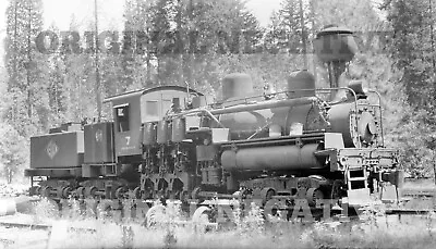 Orig 1952 Negative - Medford Lumber Willamette Shay #7 Oregon Logging Railroad • $14.99