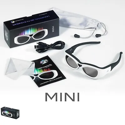 £29.99 • Buy 1 Pair 3D3 A1124 Mini Universal 3D TV Eyewear Active Shutter DLP Link Glasses