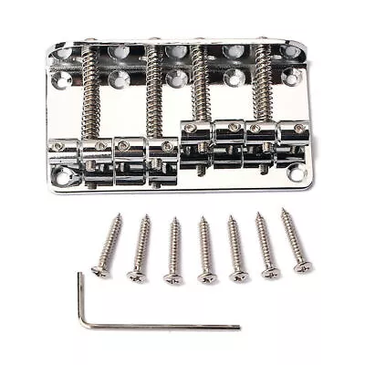 1 Set Bridge For Fender Precision Jazz Bass Guitar Parts Chrome 201B-4 Badass • $14.76