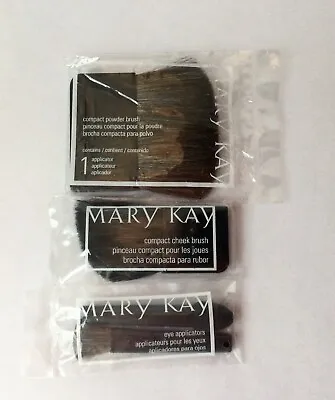 $12.95 • Buy New Lot 3 Mary Kay Brushes - Powder, Cheek, Eye Shadow Applicators - Free Ship!