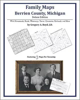 Family Maps Berrien County Michigan Genealogy MI Plat • $33.95