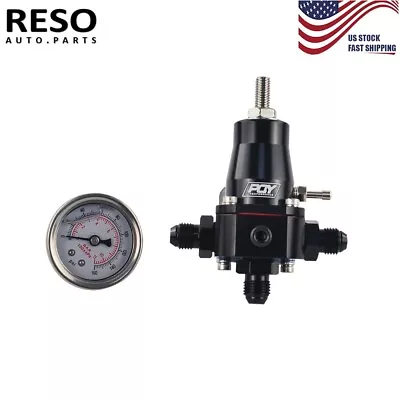 $28.80 • Buy 30-70 PSI Universal EFI Fuel Pressure Regulator Kit W/ Oil Gauge AN6 Fittings