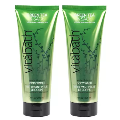 Vitabath  Green Tea & Sage Body Wash 10 Ounces - 2 Pack • $24.99