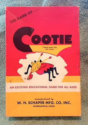 Vintage Cootie Game 1949 Schaper Mfg. Original Box & Order Blank Almost Complete • $14.99