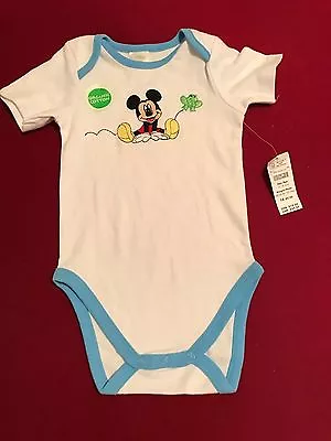 Disney Store Infant Mickey Mouse One Piece Sleeper Bodysuit 24 Months Baby A16 • $6.95