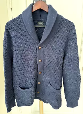 J. CREW Mens Navy Shawl Cardigan Sweater Medium (Pre-owned) • $22