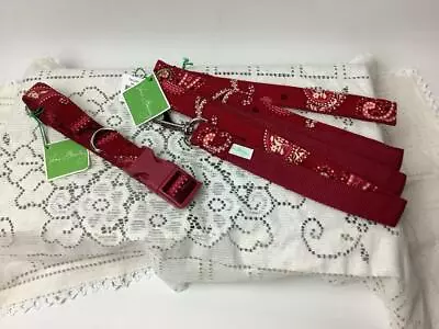 Vera Bradley Dog Pet Leash & Head Collar Set Mesa Red M-L Med Large RARE • $58.95