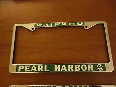 VW Waipahu Pearl Harbor Hawaii License Plate Frame. Metal.  New. • $40