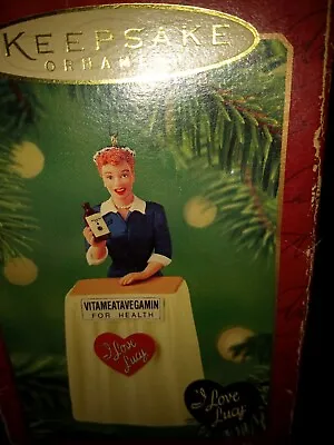 Hallmark I Love Lucy Does TV Commercial Vitameatavegamin Christmas Ornament 2001 • $9.99