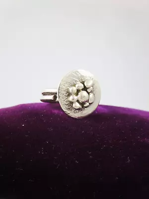 Unique STEFANO GIGLI ITALY Sterling Silver HAND HAMMERED MODERNIST RING • $21.72
