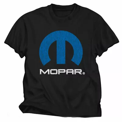 Mopar Men's Distressed Logo Officially Licensed Black 100% Cotton Tee Shirt  • $14.44