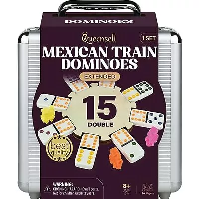 Mexican Train Dominoes Set Dominoes Set For Adults And Family Double 15 • $59.98