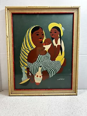 Artist Childers Family 1955 Mexican Inspired Print 12 1/2  X 15 1/2  VERY NICE • $80