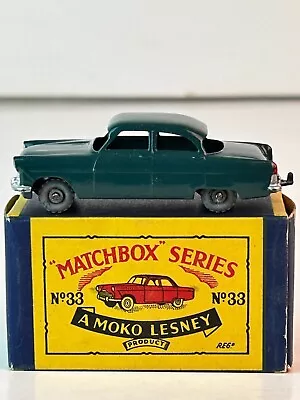 Matchbox No 33 Ford Zodiac Sedan With Original Box • $89.95