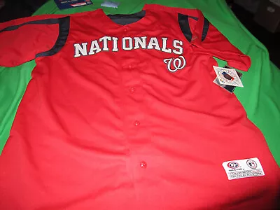 New Mlb Washington Nationals Mens Baseball Jersey Red Large • $29.69