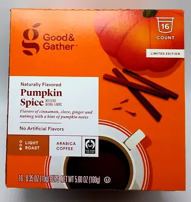 Good & Gather Pumpkin Spice Coffee Pods Light Roast Keurig K-Cup 16ct BB 6/24 • $11