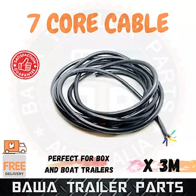 3M X 7 Core Cable Wire Lights Wiring LED Caravan Trailer Truck Boat Automotive • $19.95