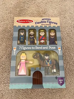 Nib Melissa And Doug Wooden Flexible Figures Royal Kingdom 7 Figures • $32