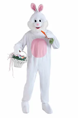 Rabbit Easter Bunny Mascot Costume Animal White Plush Fun Fur Adult Standard New • $69.95