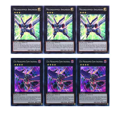Yugioh Mechquipped Angineer Cxyz Djinn 1st Edition MINT NUMH Set Of 6 Holo Cards • $5.99