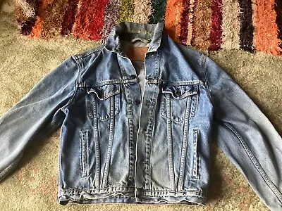 Vintage Levi Denim Jacket Mens Medium 46 Chest Blue Casual 80s 90s • £10