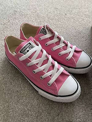 Youth Converse Allstar Size UK 1 EU 33 US 1.5 Low Top BNIB Boy Girl Pink White • £26.99