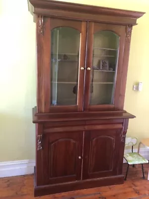 $1195 • Buy  Solid Mahogany Victorian Style 2 Doors Bookcase/Display Cabinet /Buffet Hutch 