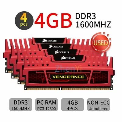 Corsair Vengeance 16GB 8GB 4GB DDR3 1600MHz CL9 PC3 240Pin DIMM Memory SDRAM LOT • $65.99