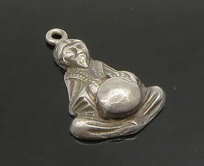 925 Sterling Silver - Vintage Shiny Fortune Teller Motif Pendant - PT19360 • $66.15